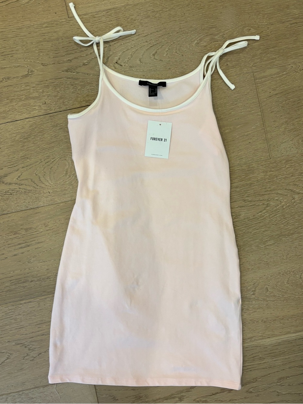 Pink Dress Forever 21 Tie-Strap Bodycon Tank Dress